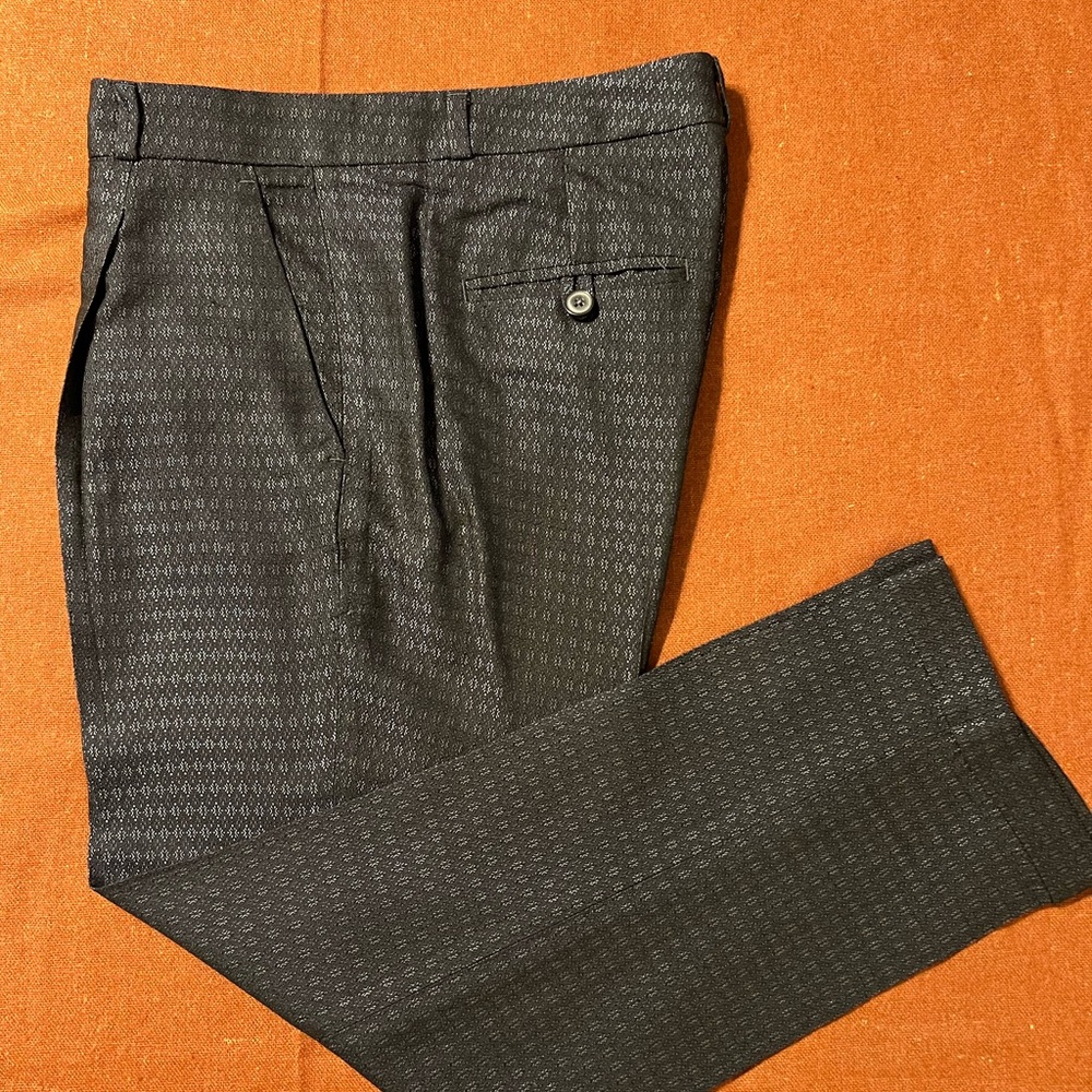 Banana Republic Navy Jacquard Dress Pants